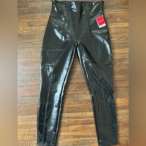 Spanx faux patent leather leggings